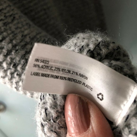 GAP Gray Heather SHORT SLEEVE SWEATER KEYHOLE TIE BACK SIZE Medium M - Picture 8 of 9